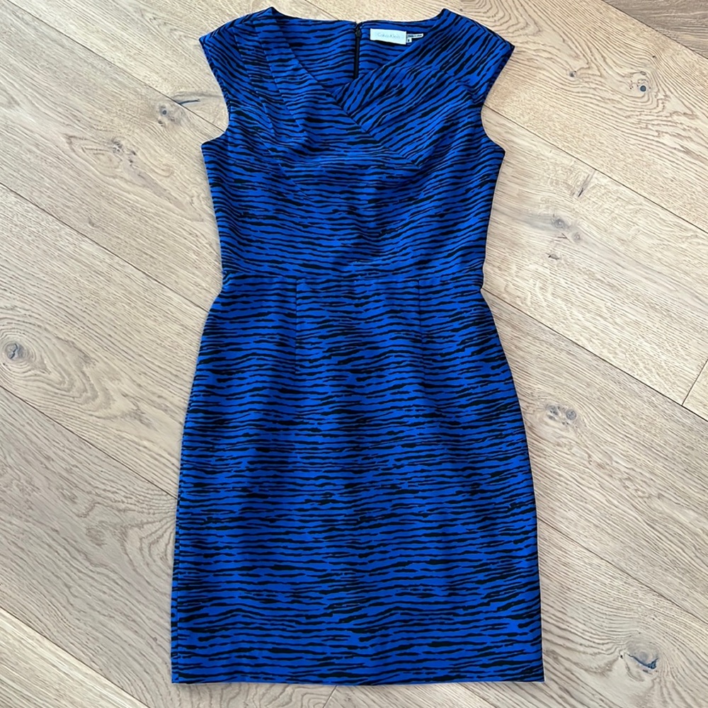 Calvin Klein Blue and Black Dress